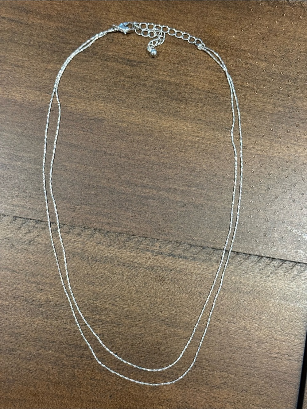Delicate Double-Strand Silver Necklace for Women